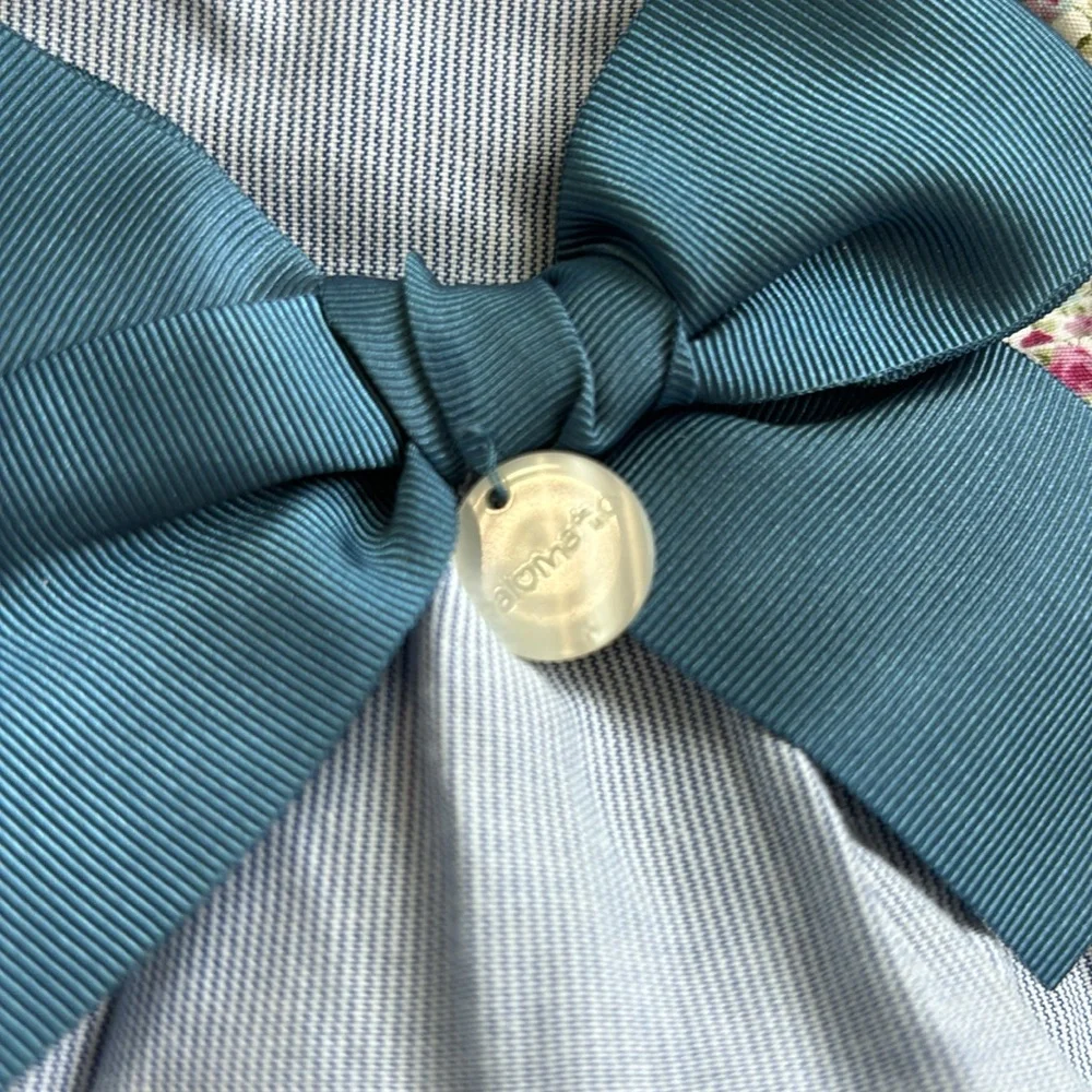 Paloma de la O Baby Girl’s Shortie with Floral Ruffles and Bow